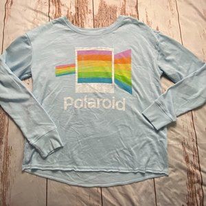 Polaroid womens light weight sweatshirt-blue-Med